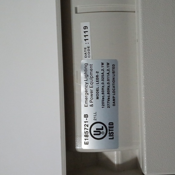 Emergency Lighting LEDR-2 Adjustable Angled Lights 120V/277V LED Thermoplastic - Picture 7 of 7